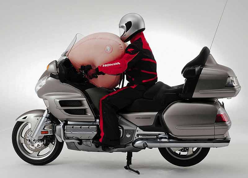 Honda Goldwing motorcycle with airbag