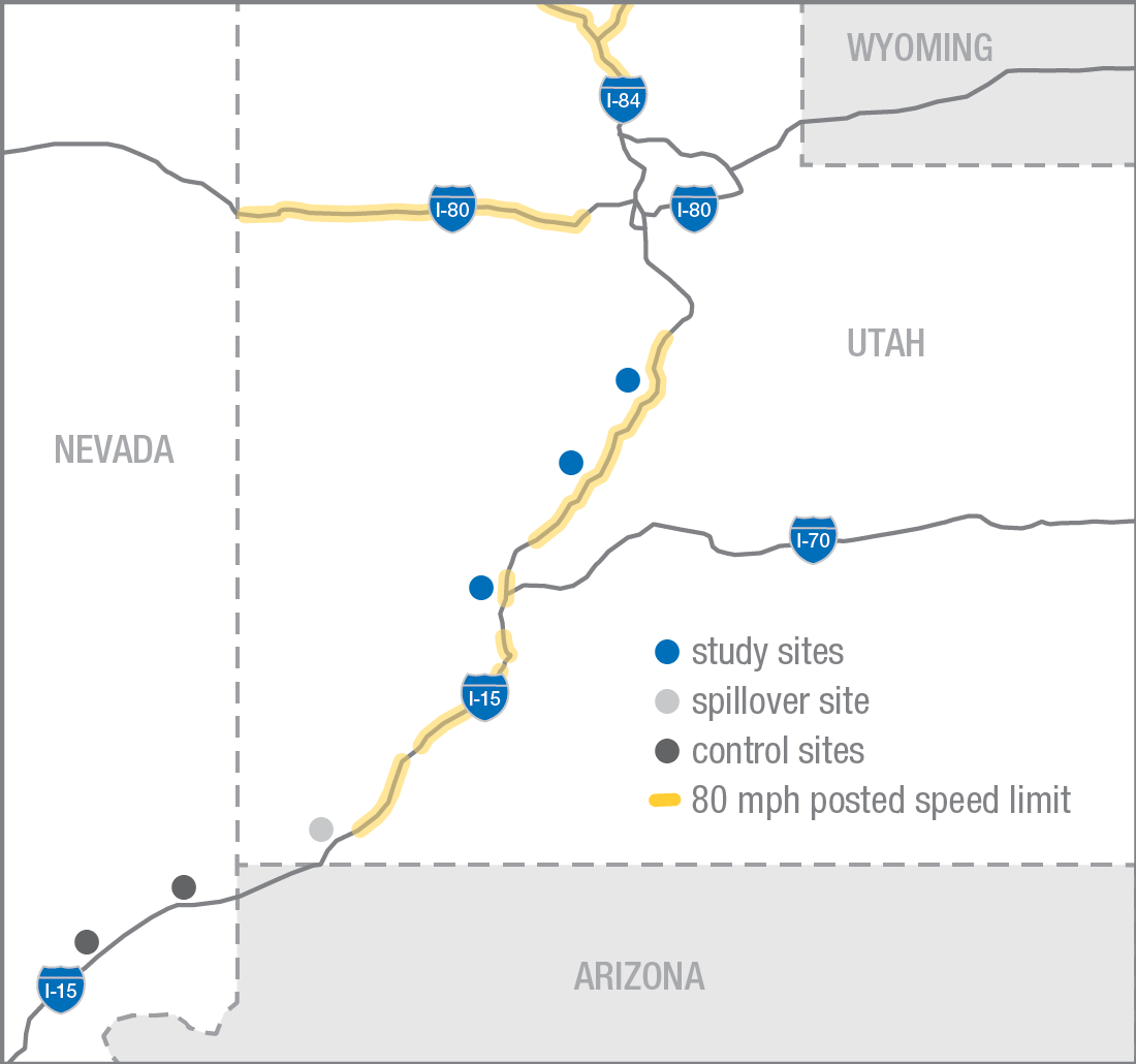 Speed limit change graphic