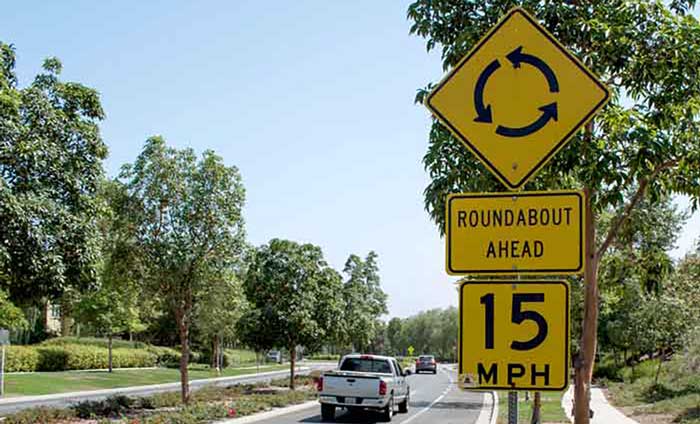 Roundabout sign
