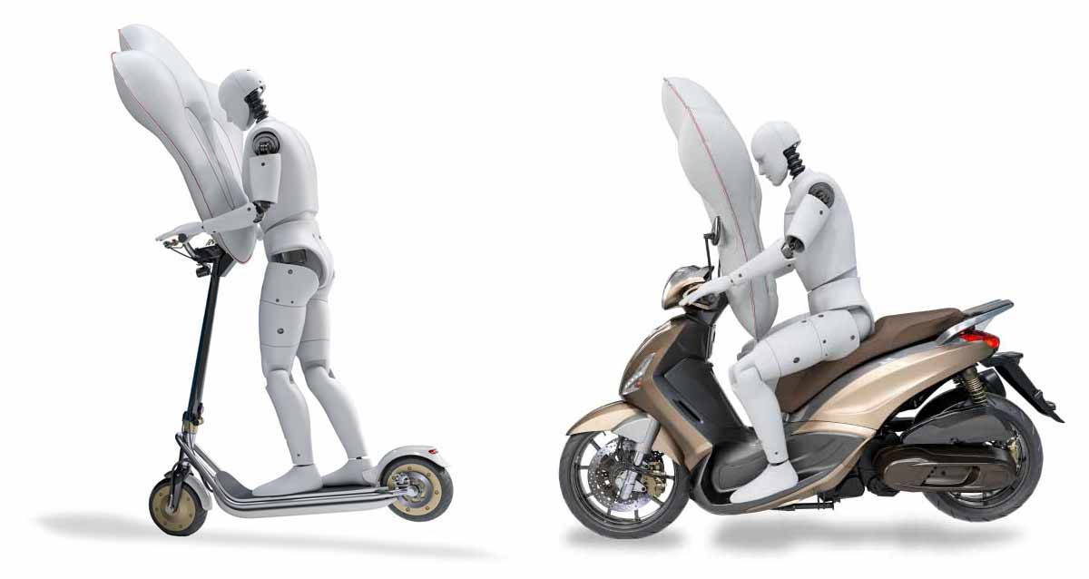 Airbag concept for motorized two-wheelers (Autoliv)